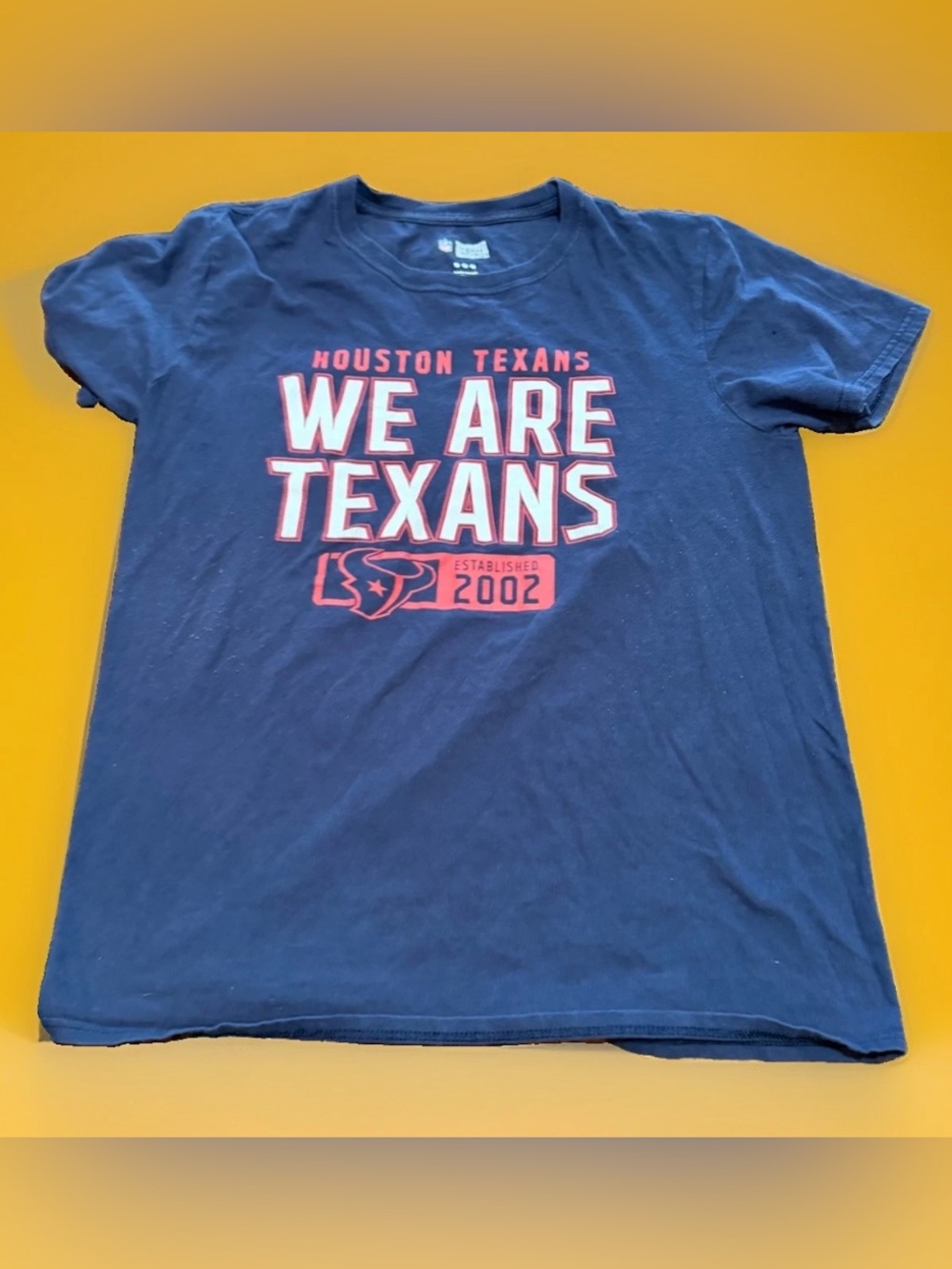 NFL Team Apparel Houston Texans Mens Sz M Shirt Navy Blue We Are Texans EST 2002